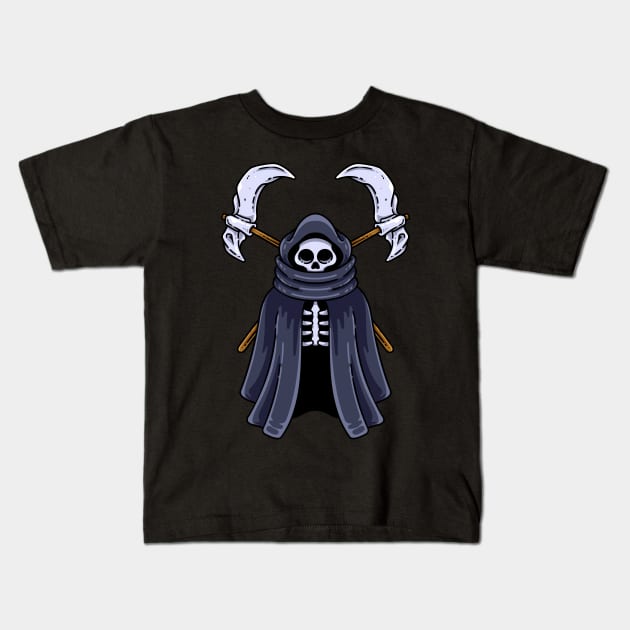 Reaper And Twin Scythe Kids T-Shirt by andhiika